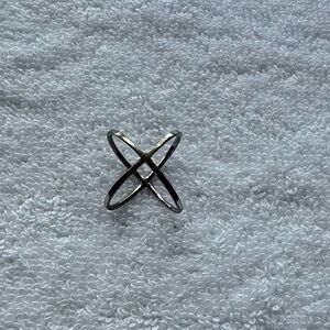 Silver Crisscross Ring